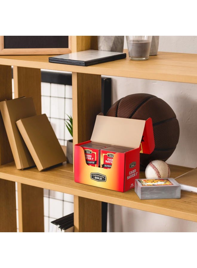 Cardboard Gold Card Saver 1 - 50 Count - Semi Rigid Card Holder, Trading Card Protectors - PSA-Approved Cardsaver for Baseball, Trading, Sports Cards - Card Sleeves, Binder, & Storage Box Compatible - Image 5